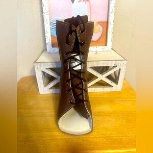 AZAFO Arizona LEATHER AFO ORTHOPEDIC Boot Right  Foot BrownLace Up Size 6-6.5